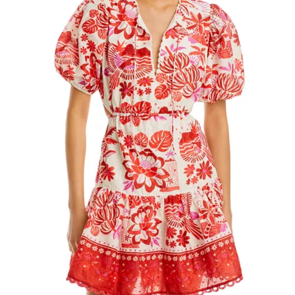 FARM Rio Rio Tiles Cotton Mini Dress